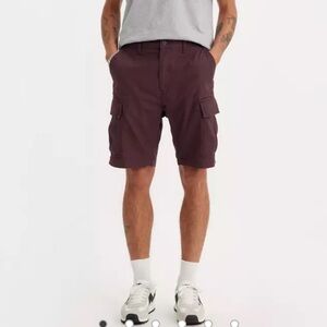 Levi's Men's Cargo Shorts in Deep Burgundy
